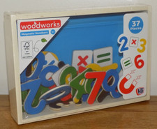Woodworks Magnetic Numbers & Symbols 37 Pieces - Early Years Maths Resource NEW