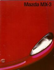 Mazda MX-3 1991-1994 UK Market Sales Brochure 1.6i Auto & 1.8i V6