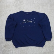 Northern Reflections Sweatshirt Womens Extra Large Embroidered Birds Winter Y2K