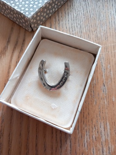 Vintage lucky horseshoe brooch - lucky,