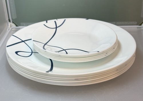 Corelle lia navy blue - blue, swirl