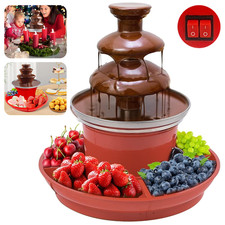 Electric Chocolate Fountain 3 Tier Fondue Dip Machine & Food Tray Giles & Posner