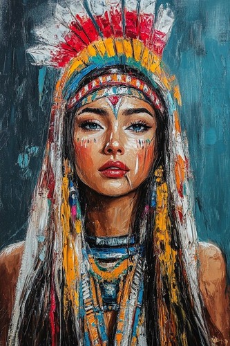 Native american woman - native,