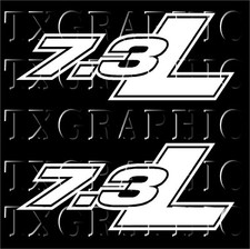 7.3 L LITER Engine Size Decal