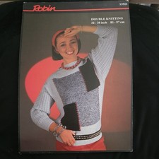 Vintage  Knitting Pattern ROBIN 13521 DK Ladies Womens Jumper Sweater 32-38"