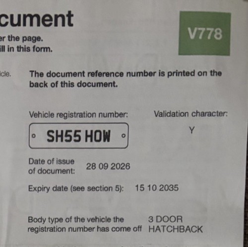 Private number plate sh55 - number,