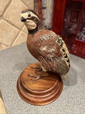 Vtg Carved Bob White Quail