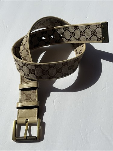 Gucci beige canvas leather - gg,