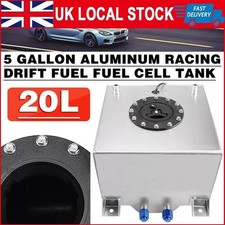 5 Gallon 20L Aluminum Racing Drift Fuel Cell Tank With Cap Outside UK Stock