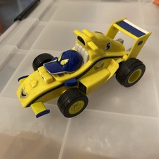 2007 Roary the racing car yellow F1 vehicle toy car with face silver hatch race 