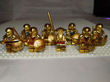 LEGO Ninjago Gold Mini-Figures x8 - Brand New - Gold Armour and Scabbards UK