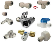 Aqualogis Speed fit Push Fit Plumbing Tubing Fittings 1/4, 5/16, 3/8, 1/2, 3/4