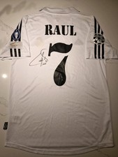Real Madrid Shirt Signed By Former Captian And Club Hero RAUL