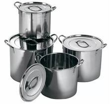 NEW 4PC LARGE STAINLESS STEEL