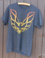 Official GM Pontiac Firebird Trans Am T-shirt Grey Charcoal SM Small Medium