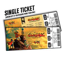 Gorillaz Mock Ticket The Mountain Tour 2026 | Personalised Gift Reveal Keepsake
