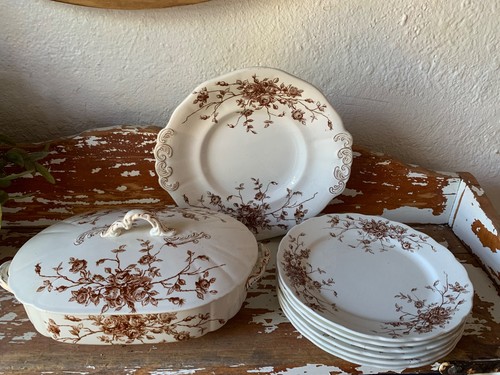 Antique ironstone brown - antique,