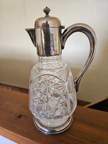 Solid silver claret jug - jug,