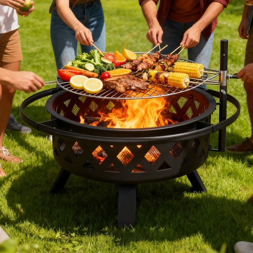 76cm outdoor fire pit with - outdoor,