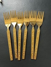Vintage Webber and Hill, Gold Plated Cutlery Set  6 of each 6 pieces hardly used