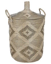 Seagrass Basket with Lid Light