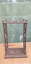 Antique Victorian / Edwardian Cast Iron & Brass Umbrella Stand Stick Stand