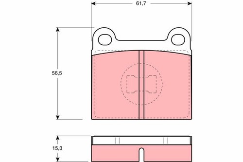 Fits trw gdb648 brake pad - fits,