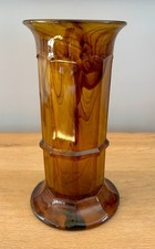 Good Tall Vintage Art Deco Davidson Cloud Glass Column Vase c1930s