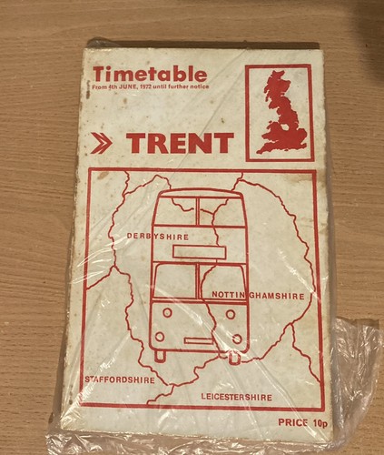 Trent bus timetable 1972 - trent,