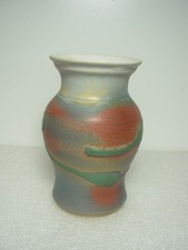 Handmade Pottery Vase Decorated With An Abstract Design. Youghal Pottery Ireland