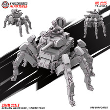 German Weird War Spider Tank - Panzer Walker Mech 28mm Konflikt 47 compatible