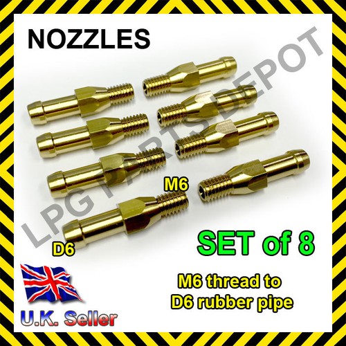 6mm tail hose - , brass