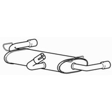 Rear Exhaust Silencer Back Box for Ford Kuga DW10C/TXMA TDCi 163 2.0 2012-2015