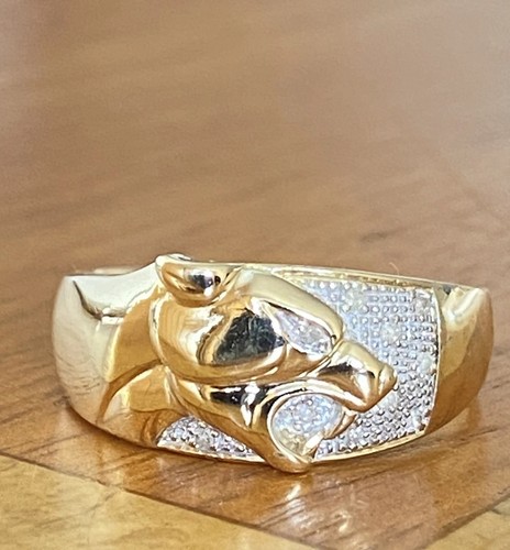 Gents 9ct gold diamond - gents,