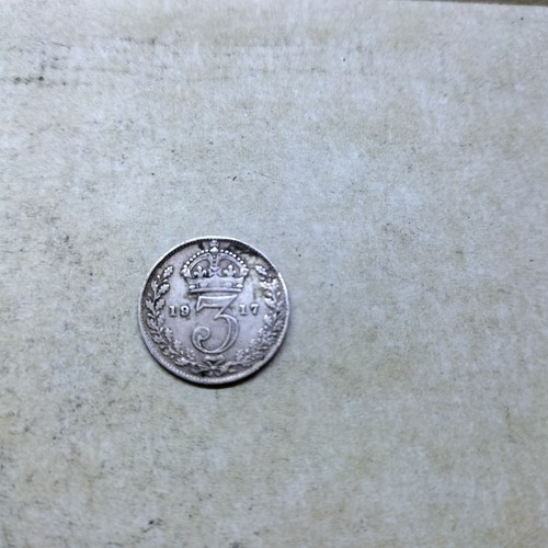 1917 three pence king - 3p,