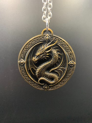Hand painted dragon pendant - hand,