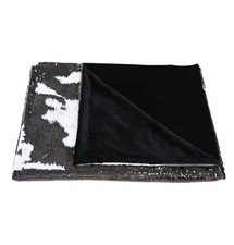 CIMC Home Black & White Two Tone Sequin Siren 130 x 200cm Brand New Decorative 