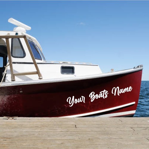 Personalised boat name sticker - boat,