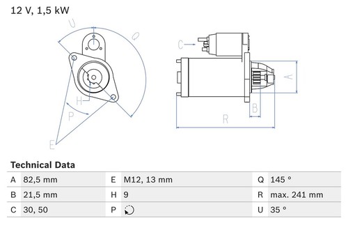 Bosch starter for - bosch, mercedes