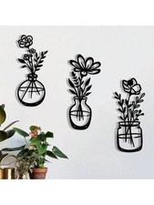 3pcs Metal Flowers Wall Decor