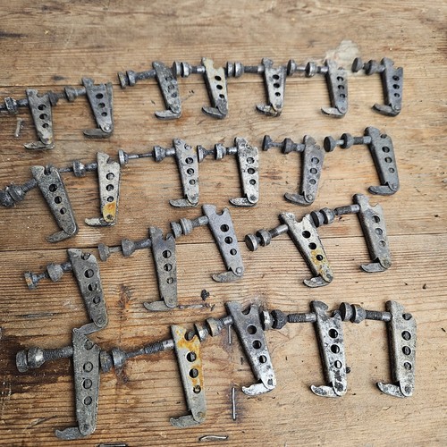 Vintage metal adjuster clamps