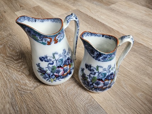 Pair antique english jugs - of,