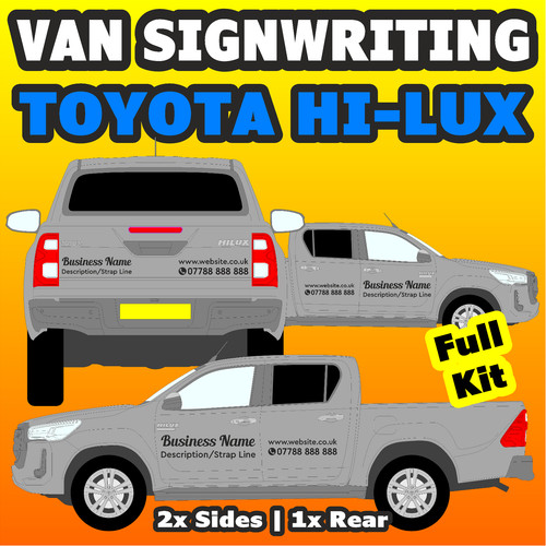 Toyota hilux van sign writing - toyota,