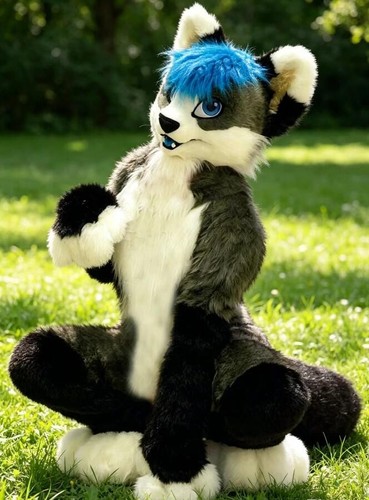 Long fur husky dog - husky,