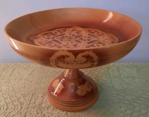 Vintage wooden pedestal - wooden, fruit