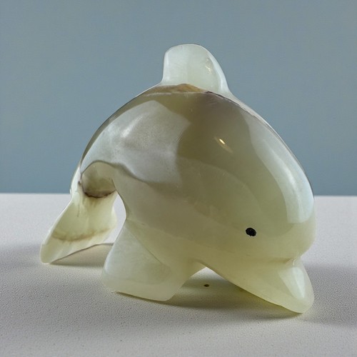 Hand carved stone - stone, dolphin