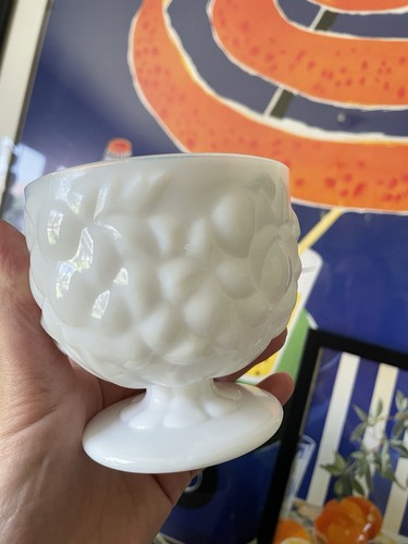 Milk white glass - 4-,
