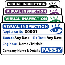 Personalised Visual Inspection Labels for Portable Appliance Testing