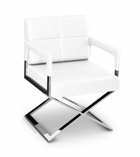 Luxury armchair leather white - luxury,