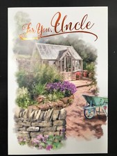 Uncle birthday card, garden